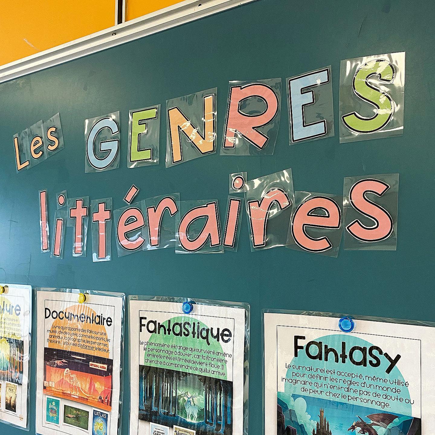 Gratuit - Affichage Lettres - Les genres littéraires