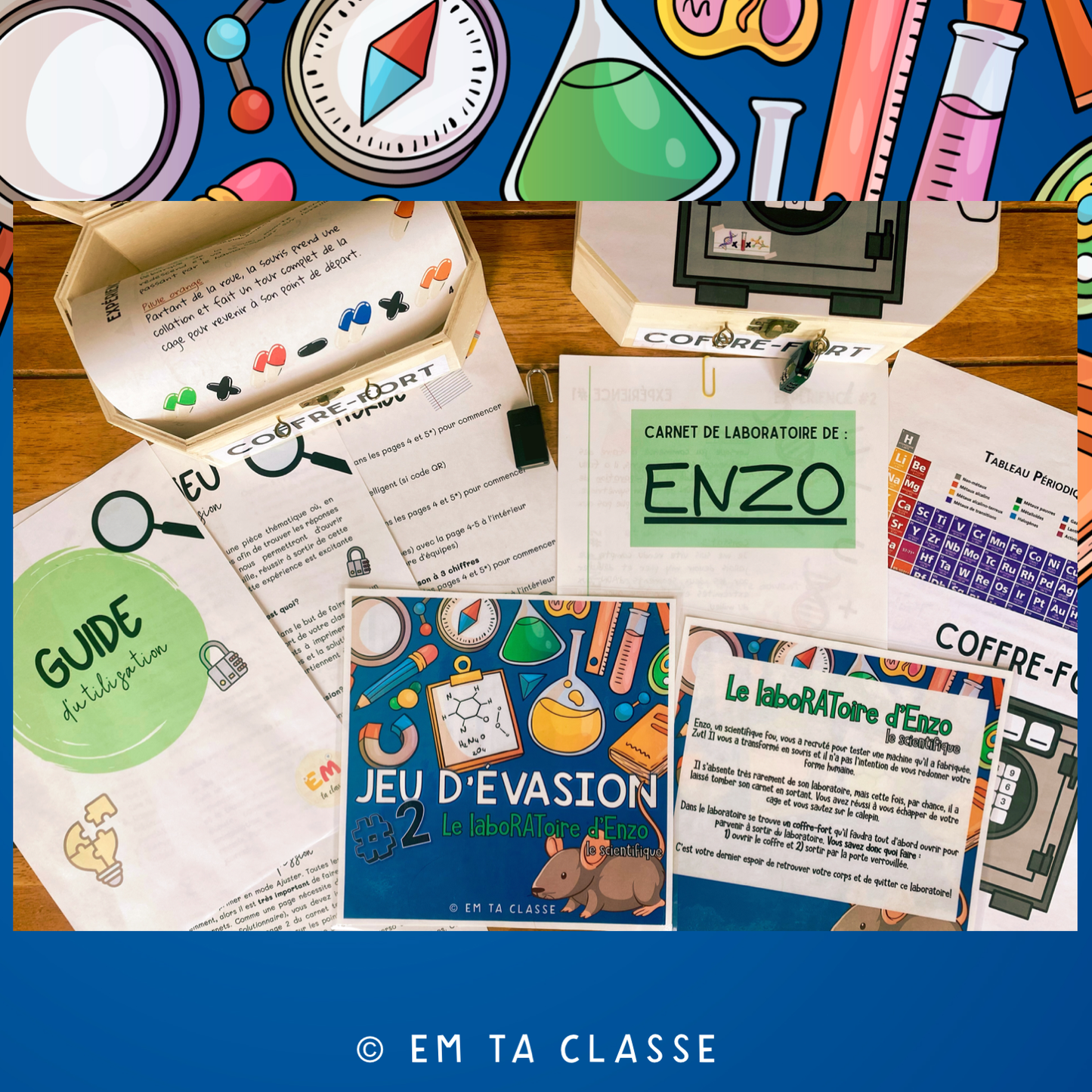 Jeu d'évasion #2 : Le laboRAToire d'Enzo le scientifique - Niveau PRIMAIRE 3e cycle