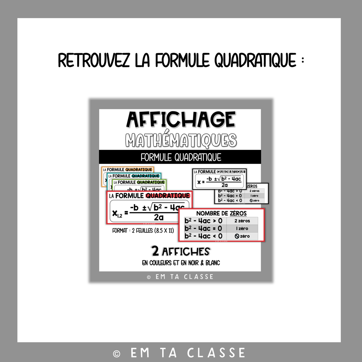 Mathématiques Affichage - Fonctions Série #2 - Exponentielle, quadratique et partie entière