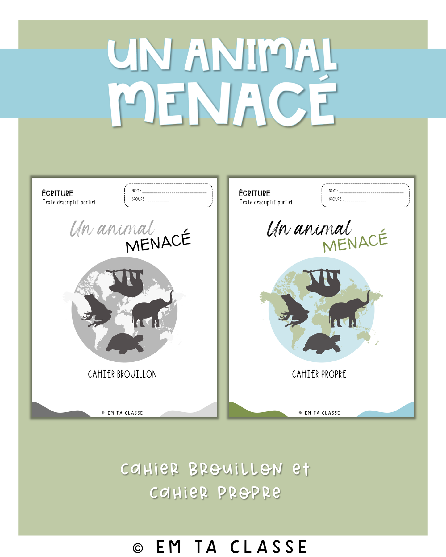 Écriture texte descriptif partiel - Un animal menacé - Français 1re secondaire