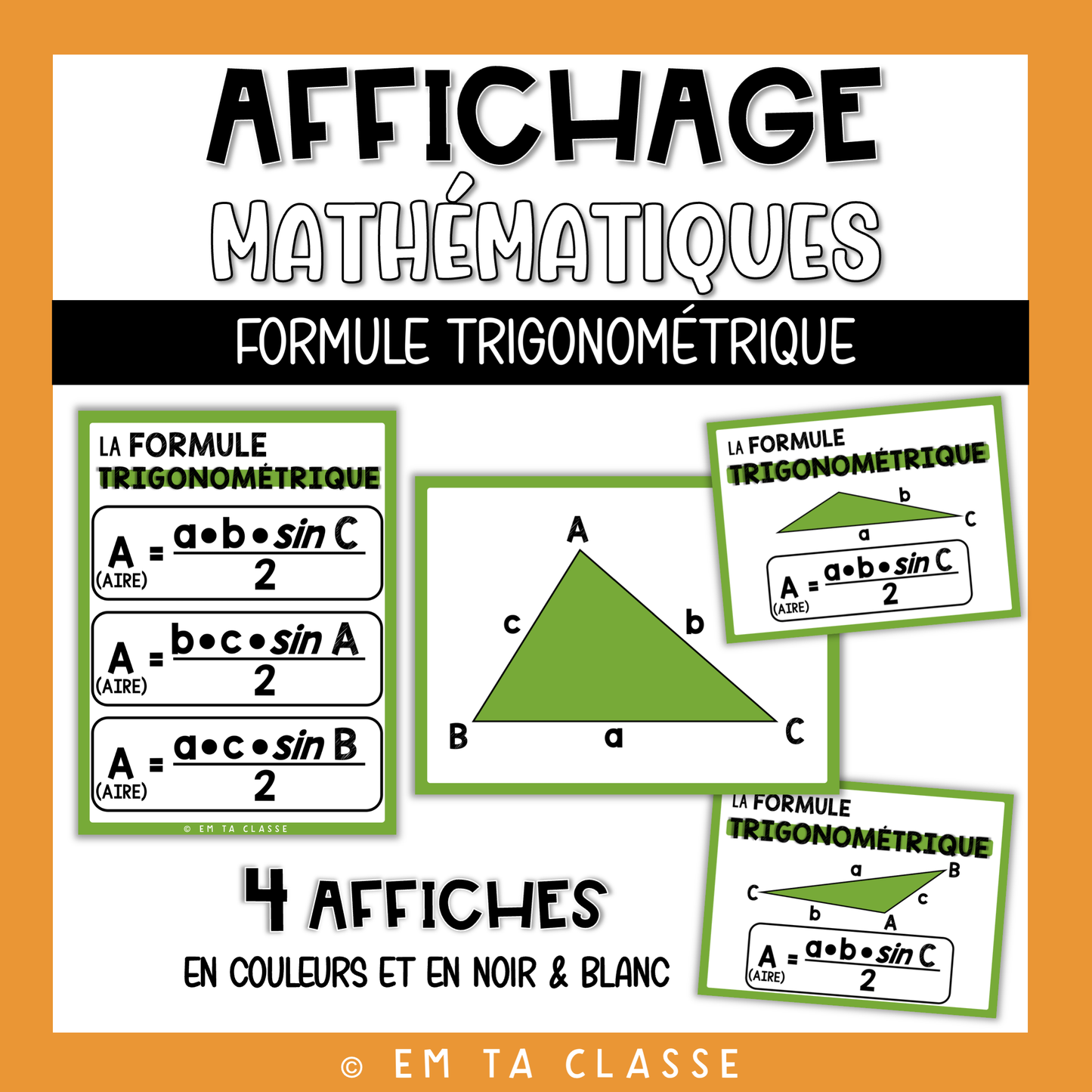 Mathématiques Affichage - Formule trigonométrique