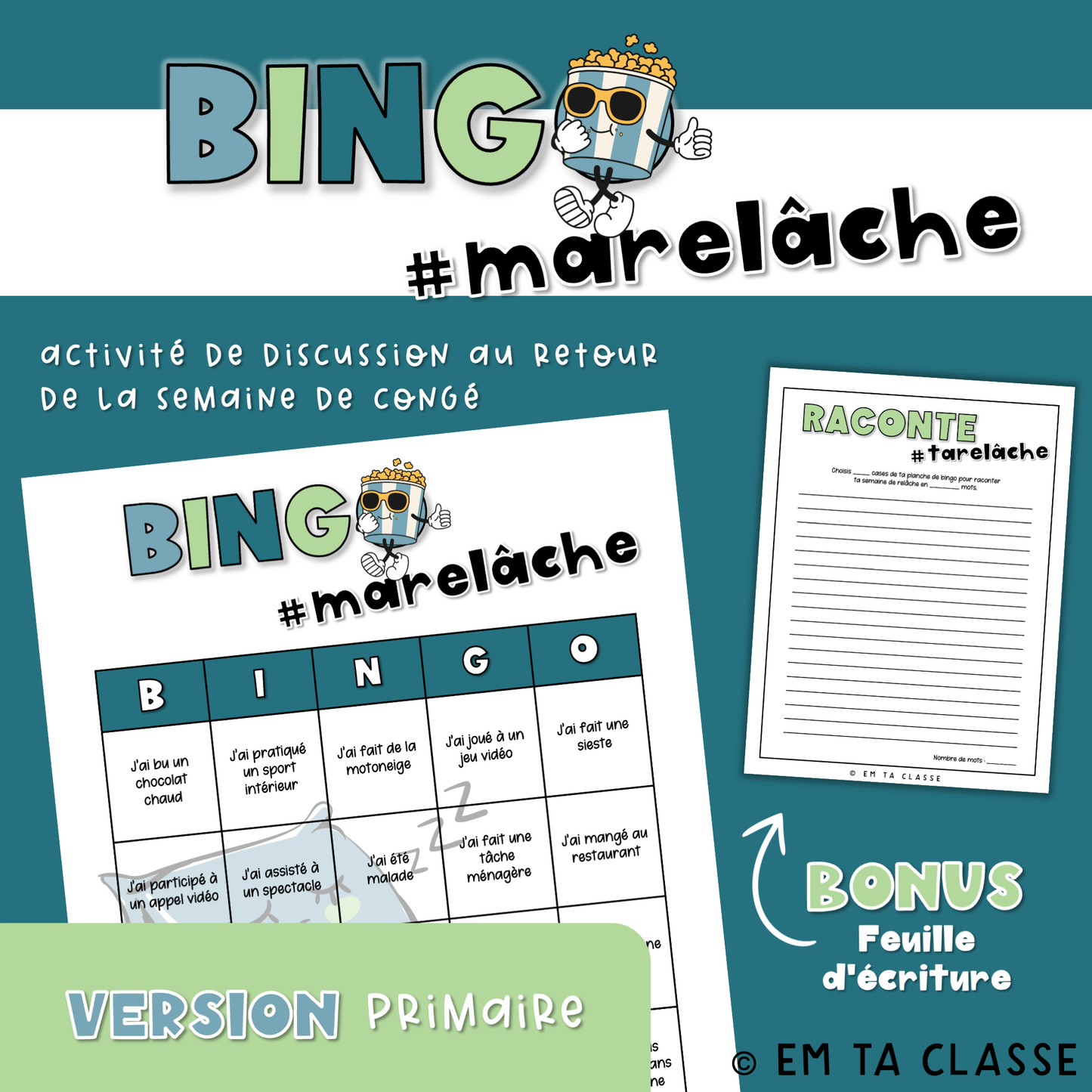Gratuit - Bingo #marelâche – Primaire (français)