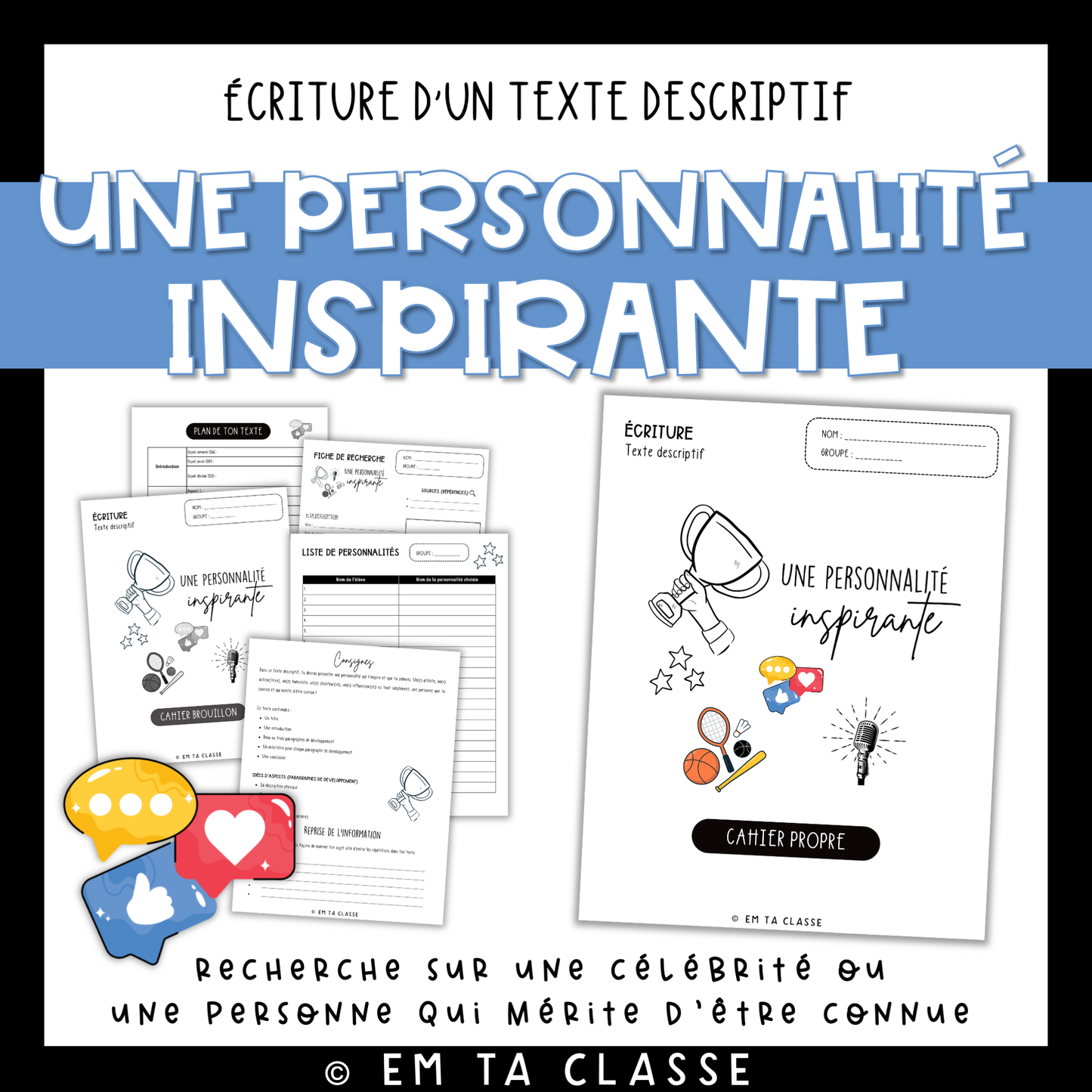 ENSEMBLE - Écriture texte descriptif - Français 1re secondaire