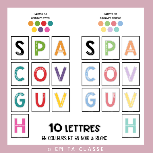 Français Affichage - Code de correction