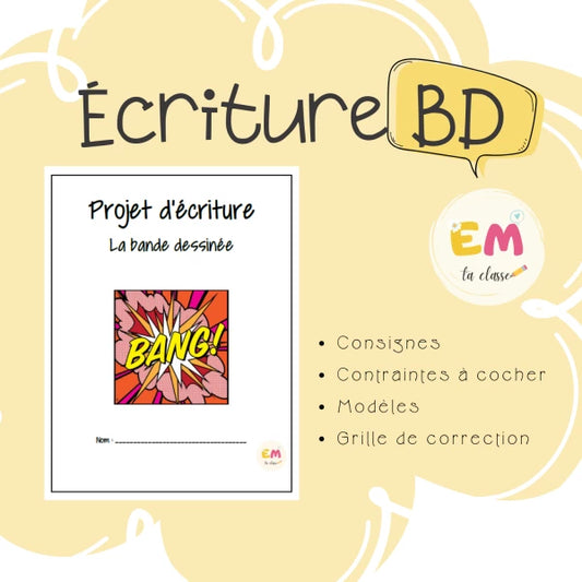Écriture d'une bande dessinée - 1er cycle secondaire