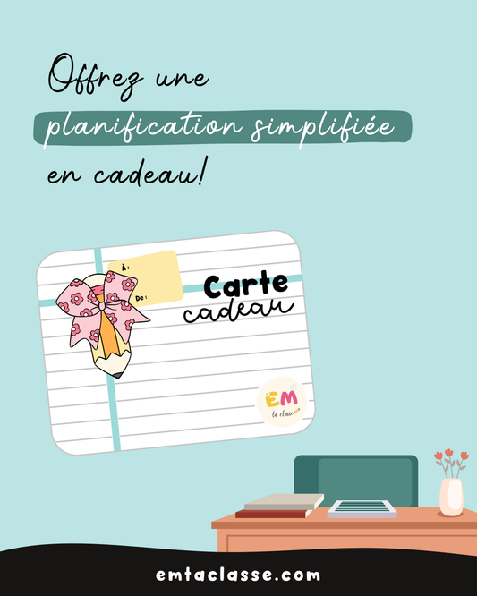 Carte-cadeau EM ta classe