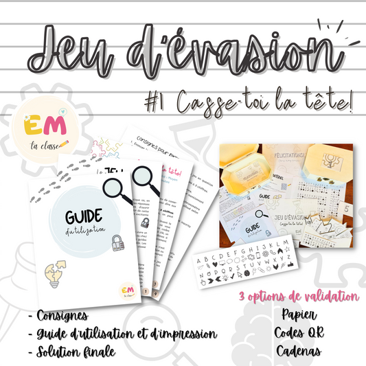 D- Jeu d'évasion - #1 Casse-toi la tête! - Modèle Régulier