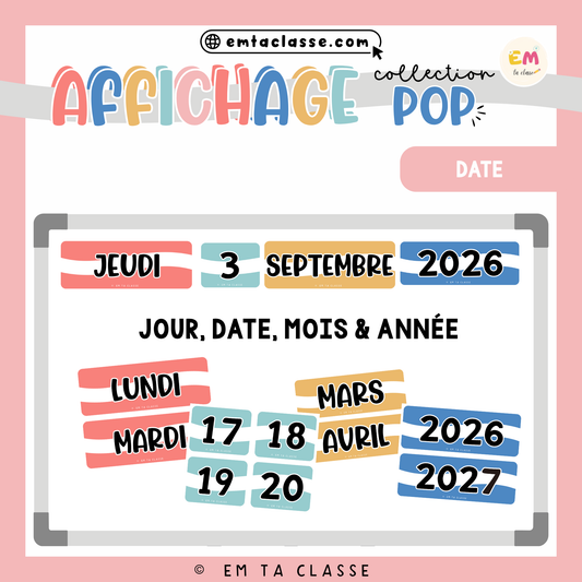 Affichage - Date - Collection POP