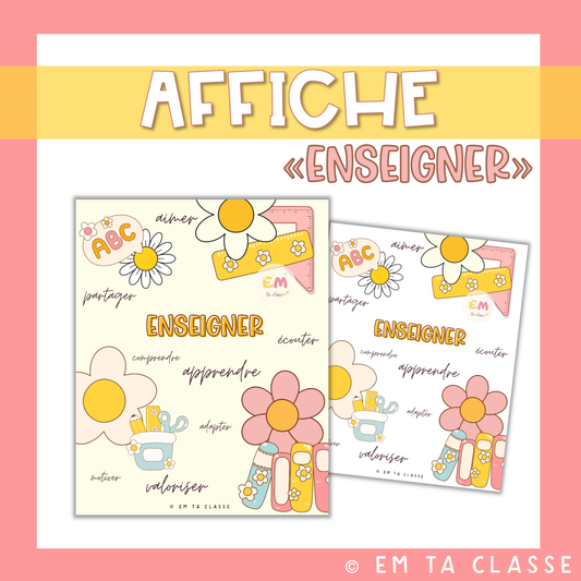 Gratuit - Affiche ENSEIGNER