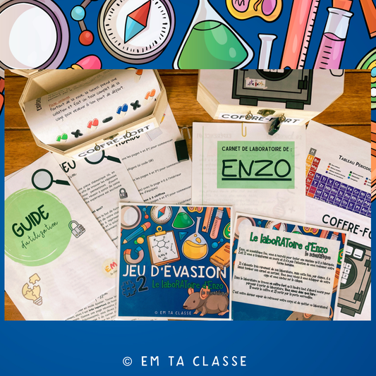 D- Jeu d'évasion #2 : Le laboRAToire d'Enzo le scientifique - Niveau PRIMAIRE 3e cycle
