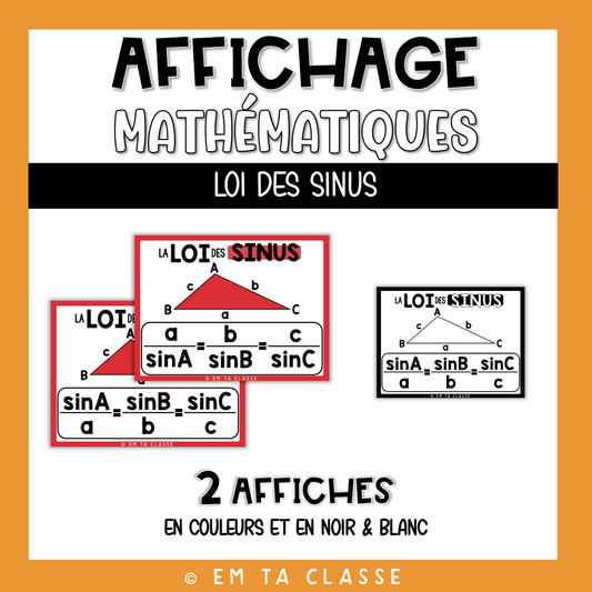 Mathématiques Affichage - Loi des Sinus