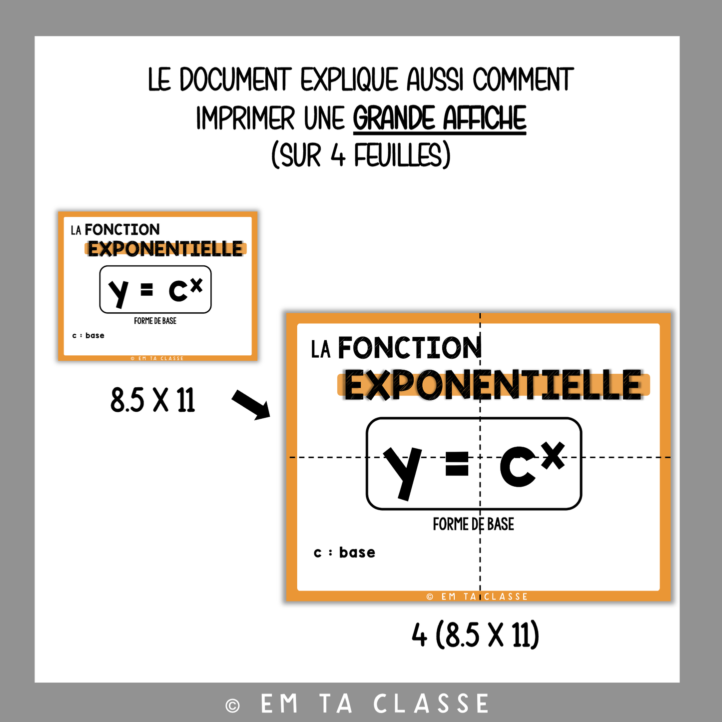 Mathématiques Affichage - Fonctions Série #2 - Exponentielle, quadratique et partie entière