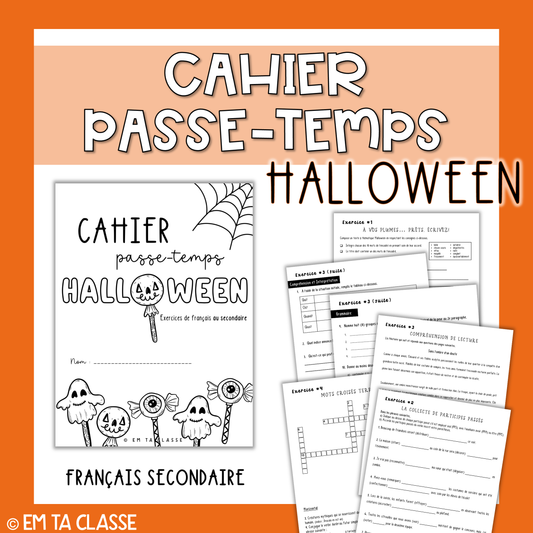 Cahier passe-temps Halloween - Français secondaire