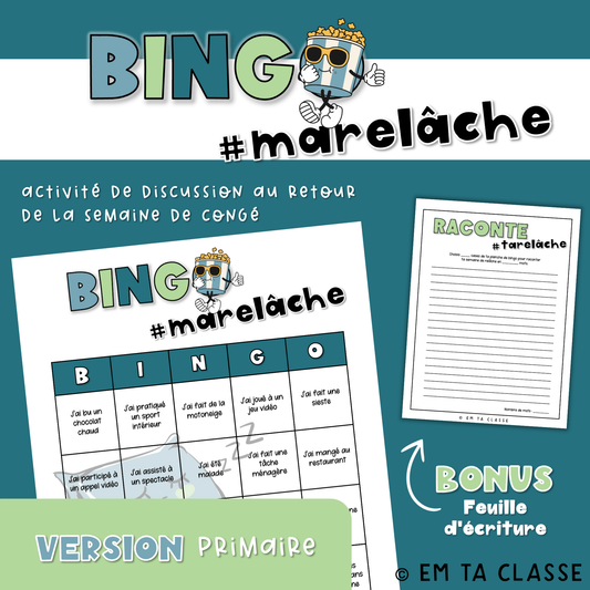 Gratuit - Bingo #marelâche – Primaire (français)