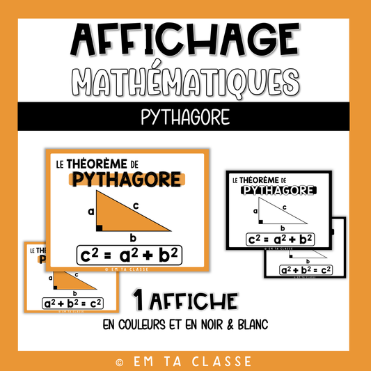 Mathématiques Affichage - Théorème de Pythagore