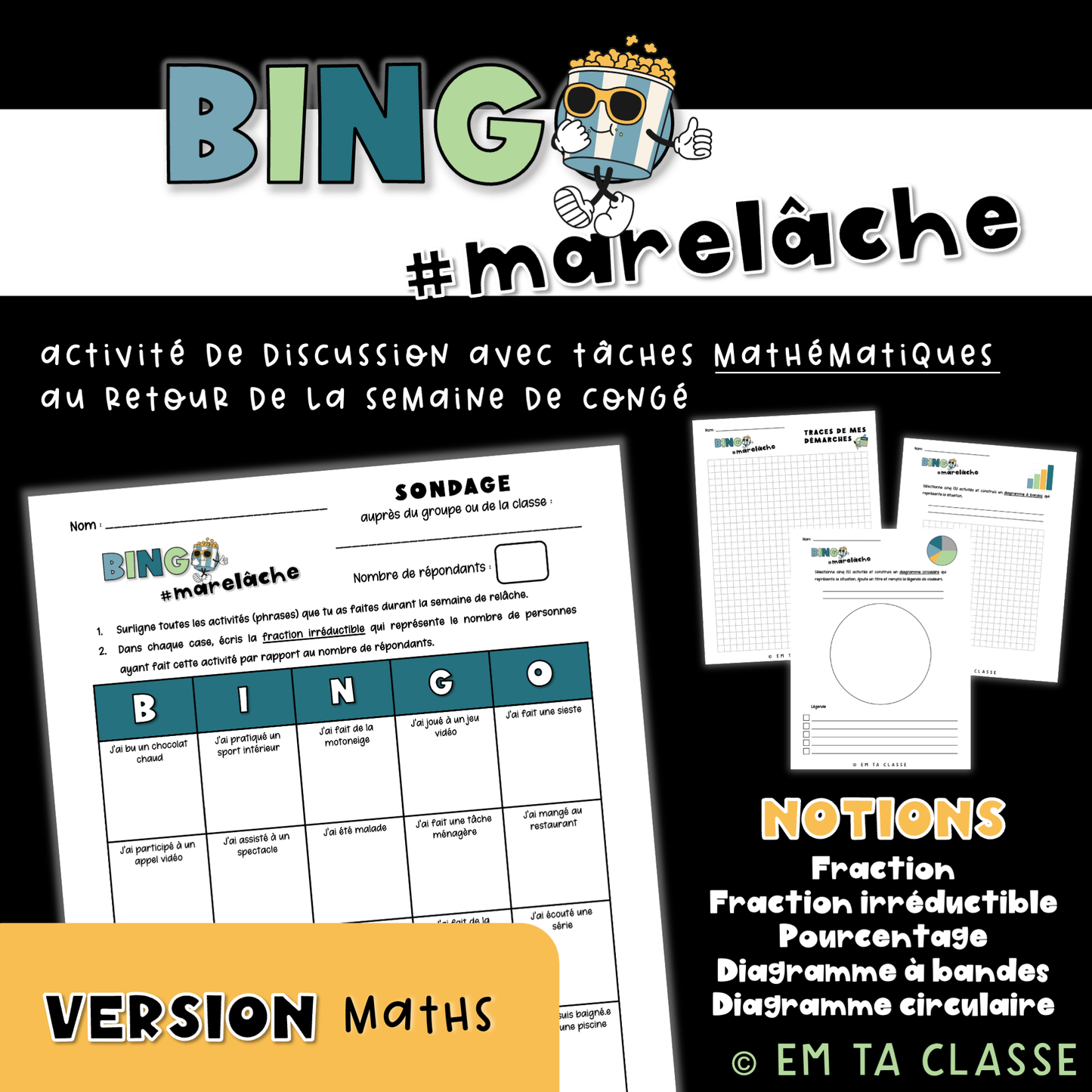 Gratuit - Bingo #marelâche – Maths